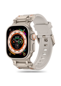 Curea pentru Apple Watch 1/2/3/4/5/6/7/8/9/SE/SE 2/Ultra/Ultra 2 (42/44/45/49mm) - Techsuit Watchband (W064) - Titanium Silver Starlight