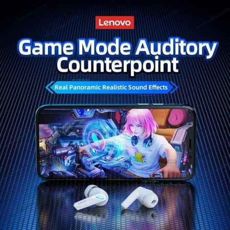 Casti Bluetooth pentru Gaming, Dual Mode, HD Calls - Lenovo GM2 Pro - Black