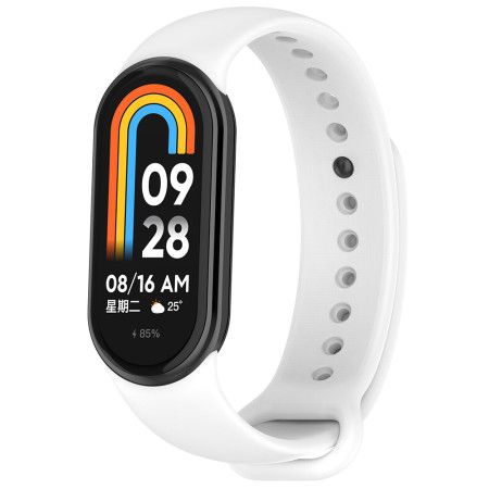 Curea Smartwatch compatibila Xiaomi Mi Band 8 / 8 NFC, Waterproof, TPU, White