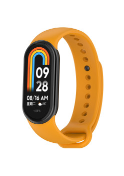 Curea Smartwatch compatibila Xiaomi Mi Band 8 / 8 NFC, Waterproof, TPU, Orange