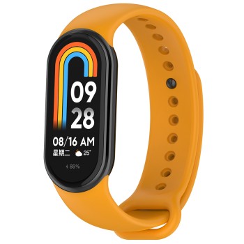 Curea Smartwatch compatibila Xiaomi Mi Band 8 / 8 NFC, Waterproof, TPU, Orange