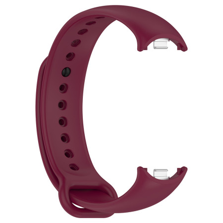 Curea Smartwatch compatibila Xiaomi Mi Band 8 / 8 NFC, Waterproof, TPU, Wine Red