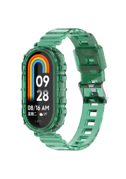 Curea Smartwatch compatibila Xiaomi Mi Band 8 / 8 NFC, ETM, Green