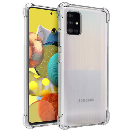 Husa Antisoc compatibila Samsung Galaxy A51 4G, PRO AirBag, Clear