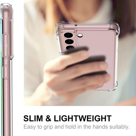 Husa Antisoc compatibila Samsung Galaxy S21 5G, PRO AirBag, Clear