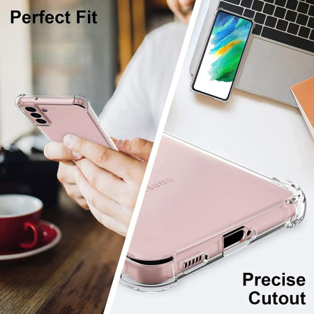 Husa Antisoc compatibila Samsung Galaxy S21 5G, PRO AirBag, Clear