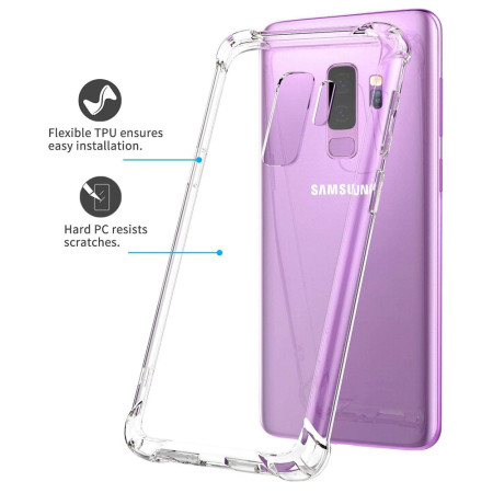 Husa Antisoc compatibila Samsung Galaxy S9 Plus, PRO AirBag, Clear
