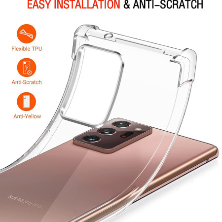 Husa Antisoc compatibila Samsung Galaxy Note 20 Ultra 4G / Note 20 Ultra 5G, PRO AirBag, Clear