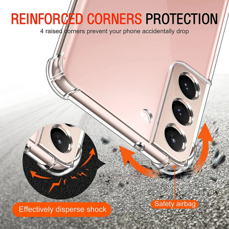 Husa Antisoc compatibila Samsung Galaxy S21 FE 5G, PRO AirBag, Clear