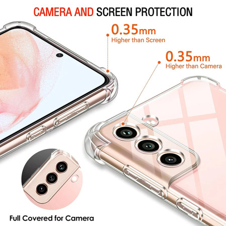 Husa Antisoc compatibila Samsung Galaxy S21 FE 5G, PRO AirBag, Clear