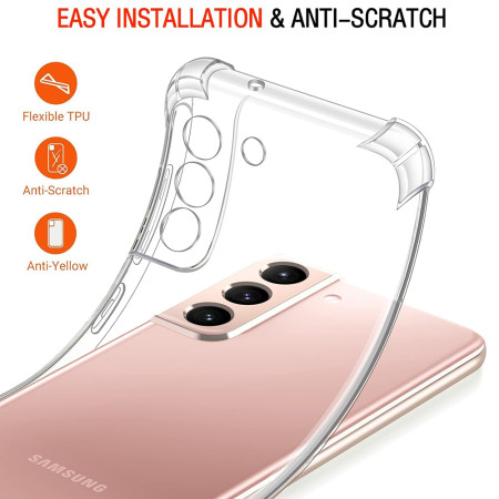Husa Antisoc compatibila Samsung Galaxy S22 5G, PRO AirBag, Clear