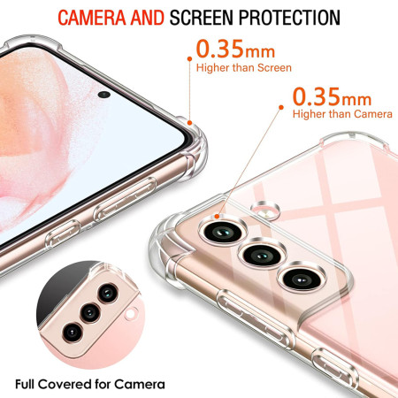 Husa Antisoc compatibila Samsung Galaxy S22 5G, PRO AirBag, Clear