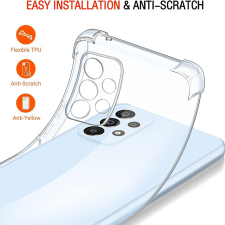 Husa Antisoc compatibila Samsung Galaxy A53 5G, PRO AirBag, Clear