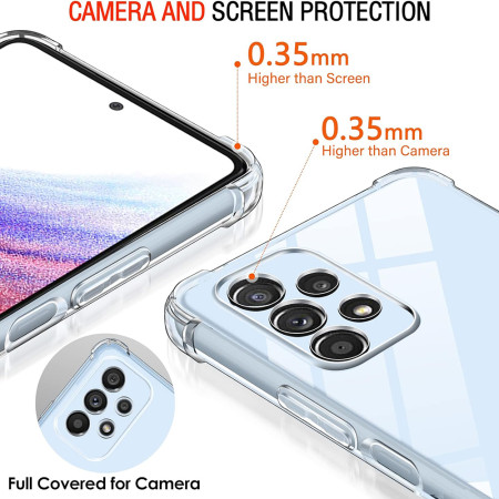 Husa Antisoc compatibila Samsung Galaxy A53 5G, PRO AirBag, Clear