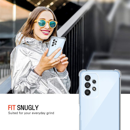 Husa Antisoc compatibila Samsung Galaxy A53 5G, PRO AirBag, Clear