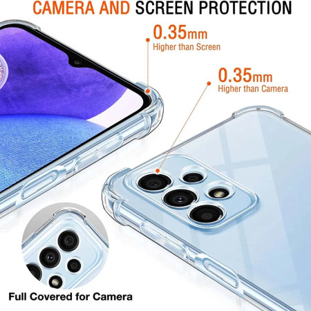 Husa Antisoc compatibila Samsung Galaxy A23 4G / A23 5G, PRO AirBag, Clear