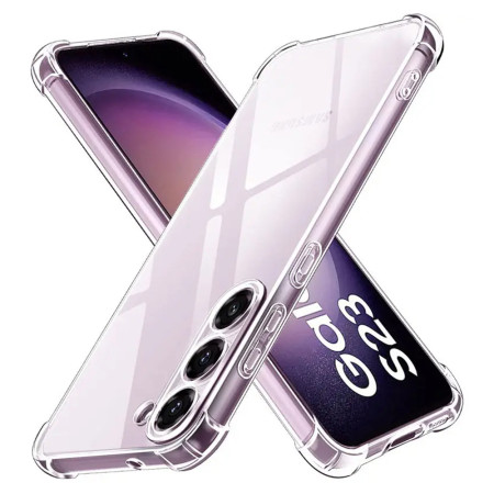 Husa Antisoc compatibila Samsung Galaxy S23, PRO AirBag, Clear