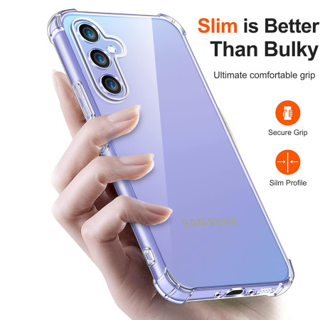 Husa Antisoc compatibila Samsung Galaxy A34 5G, PRO AirBag, Clear