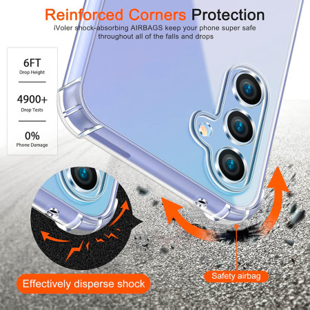 Husa Antisoc compatibila Samsung Galaxy A34 5G, PRO AirBag, Clear