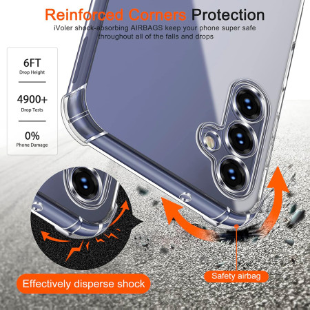 Husa Antisoc compatibila Samsung Galaxy A14 4G / A14 5G, PRO AirBag, Clear