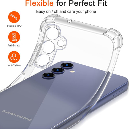 Husa Antisoc compatibila Samsung Galaxy A14 4G / A14 5G, PRO AirBag, Clear