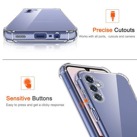 Husa Antisoc compatibila Samsung Galaxy A14 4G / A14 5G, PRO AirBag, Clear