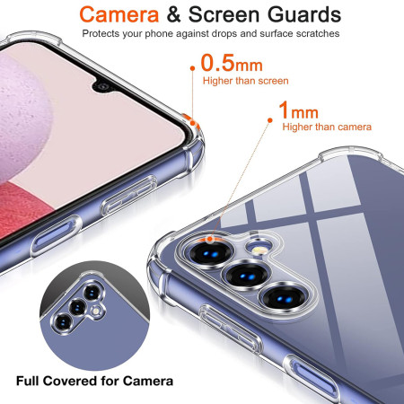 Husa Antisoc compatibila Samsung Galaxy A14 4G / A14 5G, PRO AirBag, Clear