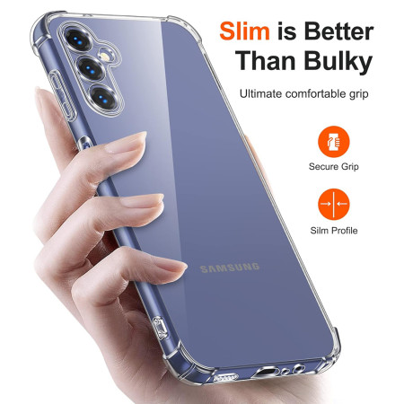 Husa Antisoc compatibila Samsung Galaxy A14 4G / A14 5G, PRO AirBag, Clear