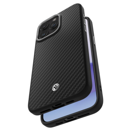 Husa pentru iPhone 15 Pro, Spigen Enzo Aramid MagSafe, Matte Black