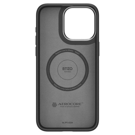 Husa pentru iPhone 15 Pro, Spigen Enzo Aramid MagSafe, Matte Black