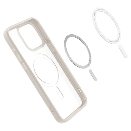 Husa pentru iPhone 15 Pro Max, Spigen Ultra Hybrid, Frost Natural Titanium