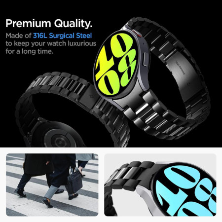 Curea pentru Samsung Galaxy Watch6 44mm, Spigen Modern Fit, Black