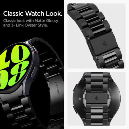 Curea pentru Samsung Galaxy Watch6 44mm, Spigen Modern Fit, Black