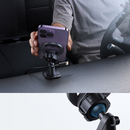 Suport telefon Auto JoyRoom cu magnet, Black
