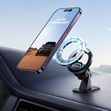 Suport telefon Auto JoyRoom cu magnet, Black