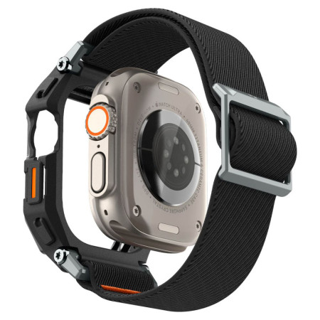 Husa pentru Apple Watch Ultra / Ultra 2 si Curea, Spigen Lite Fit Pro, Matte Black