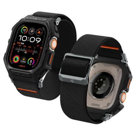 Husa pentru Apple Watch Ultra / Ultra 2 si Curea, Spigen Lite Fit Pro, Matte Black