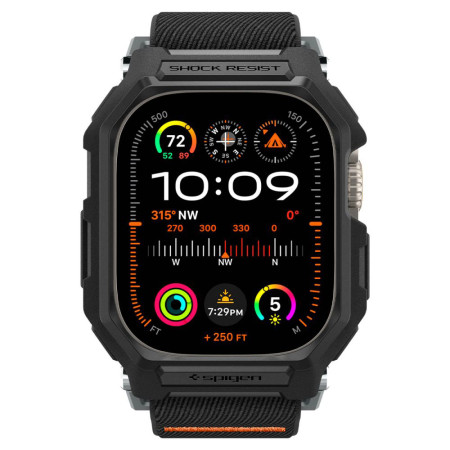 Husa pentru Apple Watch Ultra / Ultra 2 si Curea, Spigen Lite Fit Pro, Matte Black