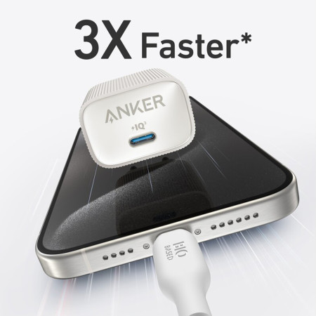Incarcator Priza Tip-C, 30W, PowerIQ 3.0, Anker Nano 4, White
