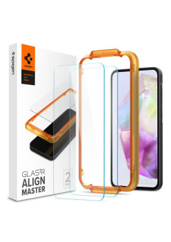 Folie pentru Samsung Galaxy A35 5G, set 2 buc, Spigen Glas.TR Align Master, Clear