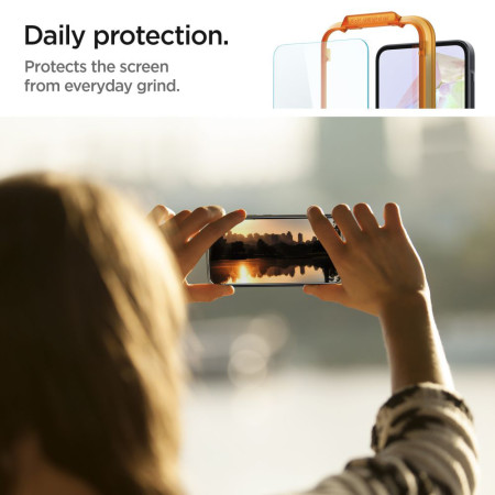 Folie pentru Samsung Galaxy A35 5G, set 2 buc, Spigen Glas.TR Align Master, Clear