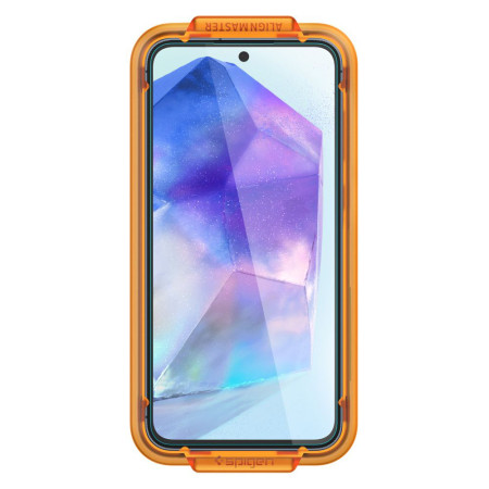Folie pentru Samsung Galaxy A55 5G, set 2 buc. Spigen Glas.TR Align Master, Clear