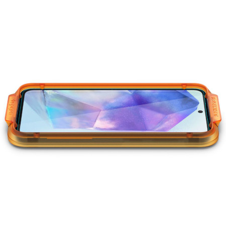 Folie pentru Samsung Galaxy A55 5G, set 2 buc. Spigen Glas.TR Align Master, Clear