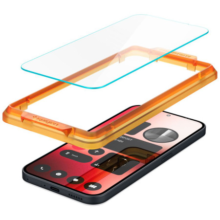 Folie pentru Nothing Phone 2a, set 2 buc. Spigen Glas.TR Align Master, Clear