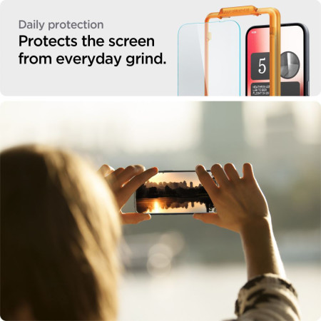 Folie pentru Nothing Phone 2a, set 2 buc. Spigen Glas.TR Align Master, Clear