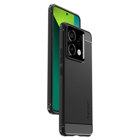 Husa pentru Xiaomi Redmi Note 13 Pro 5G / Poco X6, Spigen Rugged Armor, Black