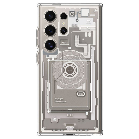 Husa pentru Samsung Galaxy S24 Ultra Spigen Ultra Hybrid Zero One, Natural Titanium