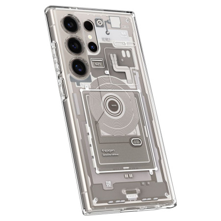 Husa pentru Samsung Galaxy S24 Ultra Spigen Ultra Hybrid Zero One, Natural Titanium
