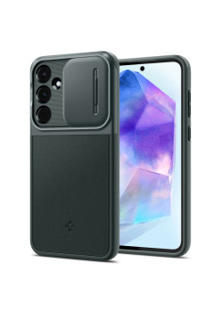 Husa Samsung Galaxy A55 5G Spigen Optik Armor, Abyss Green