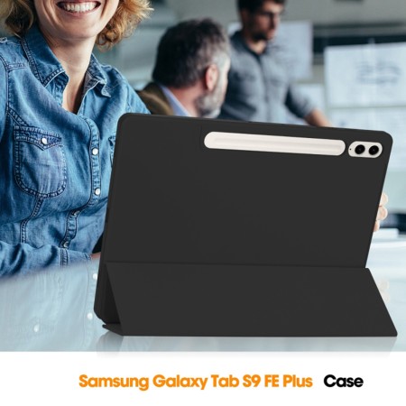 Husa pentru Samsung Galaxy Tab S9 FE Plus - Techsuit Flex Trifold - Black